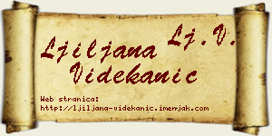 Ljiljana Videkanić vizit kartica